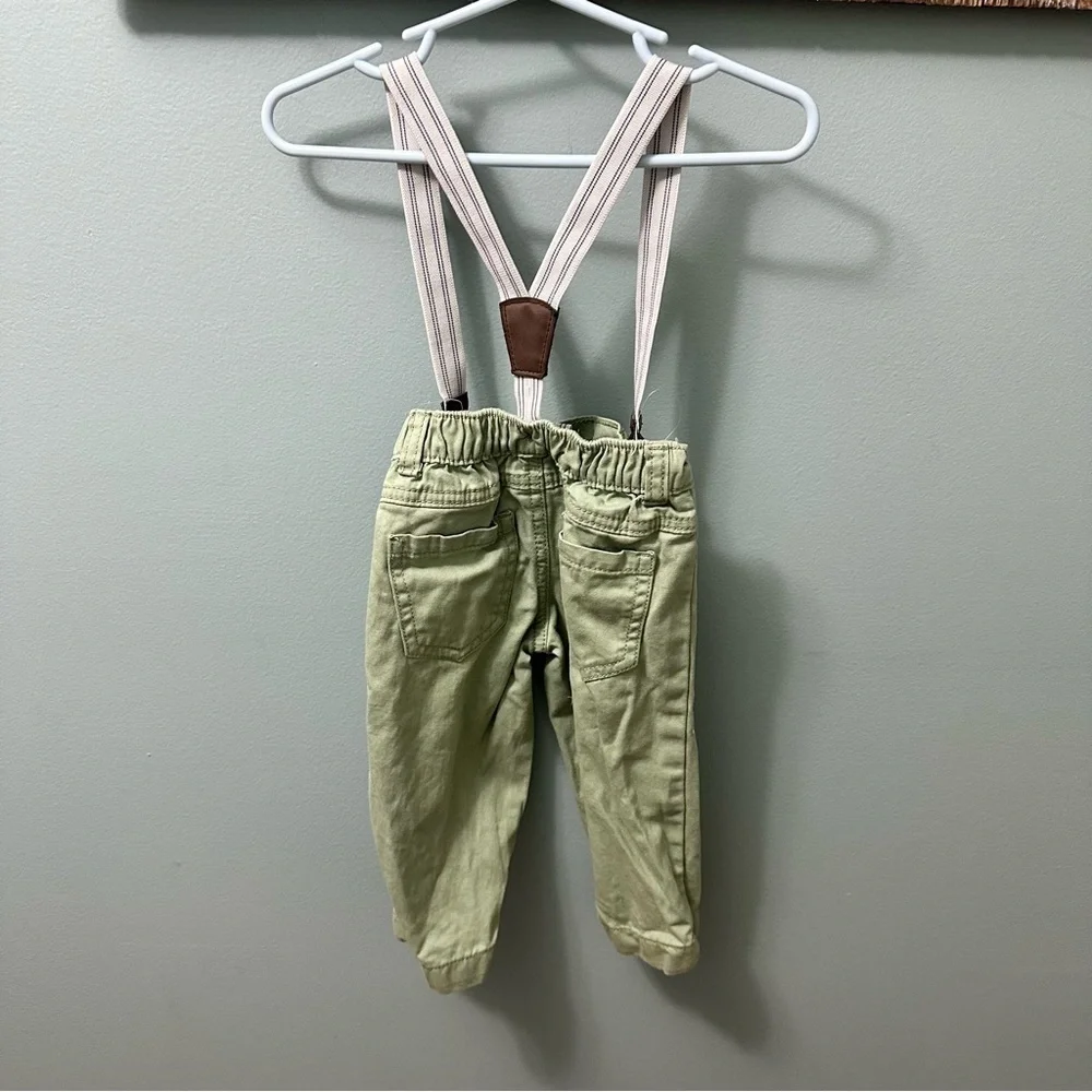 Carter's Child of Mine Baby Boy and Pant Outfit overalls suspenders 12 months
